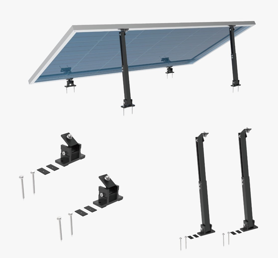 Flachdach Fassade Aufständerung Solarmodul Halterung Balkonkraftwerk P –  Gartenkraftwerke