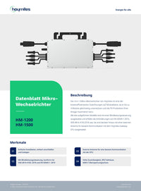 Datenblatt Mikro-Wechselrichter HM-1200 und HM-1500