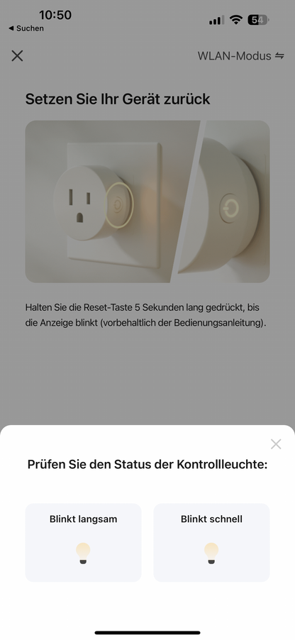 Smart Plug Verbindung mit Smartphone 2