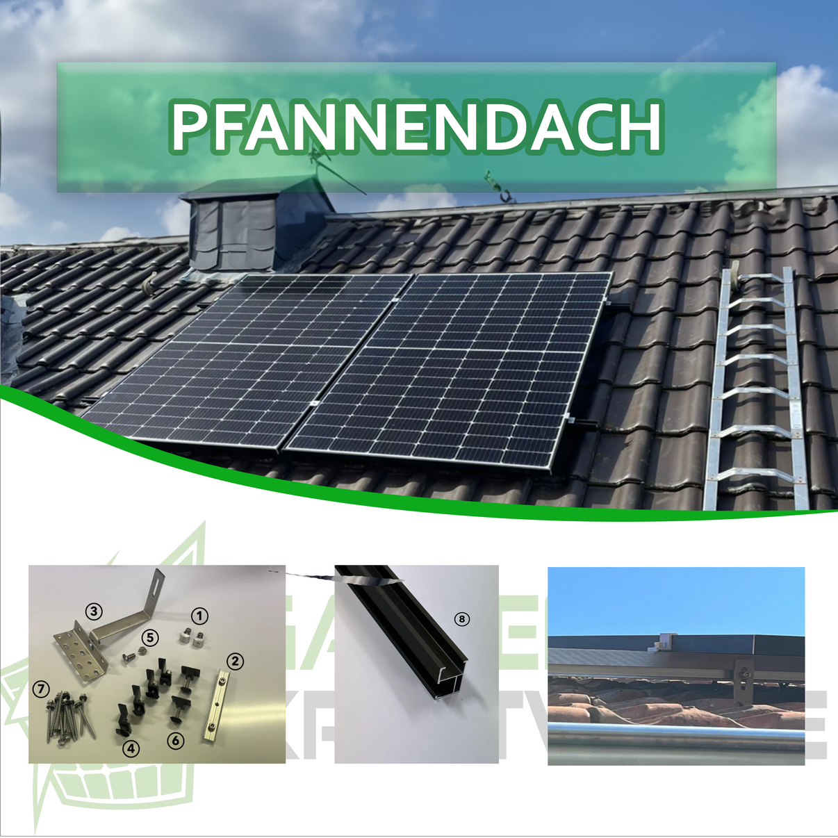 Pfannendach Montageset PV