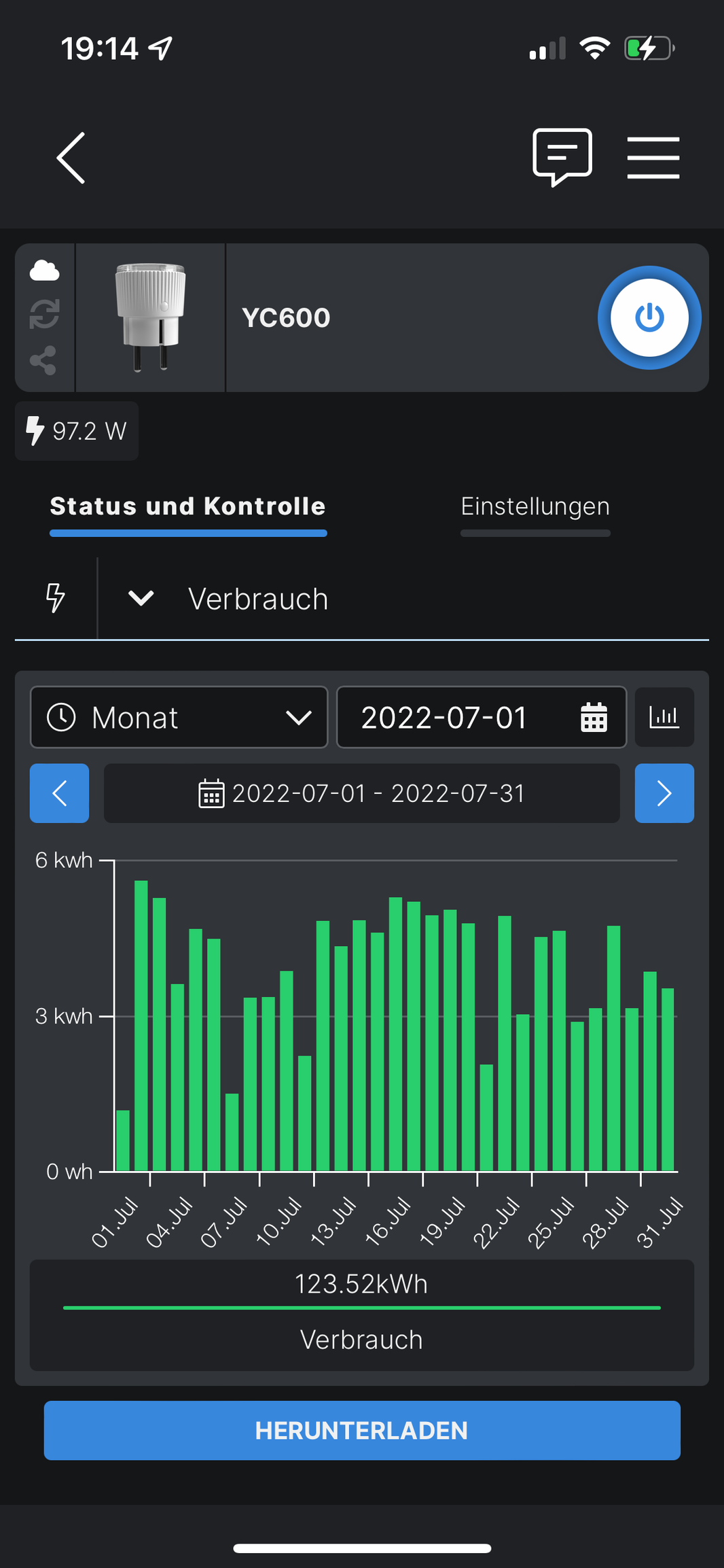 Shelly Plus 1PM Stromzähler per App - Gartenkraftwerke